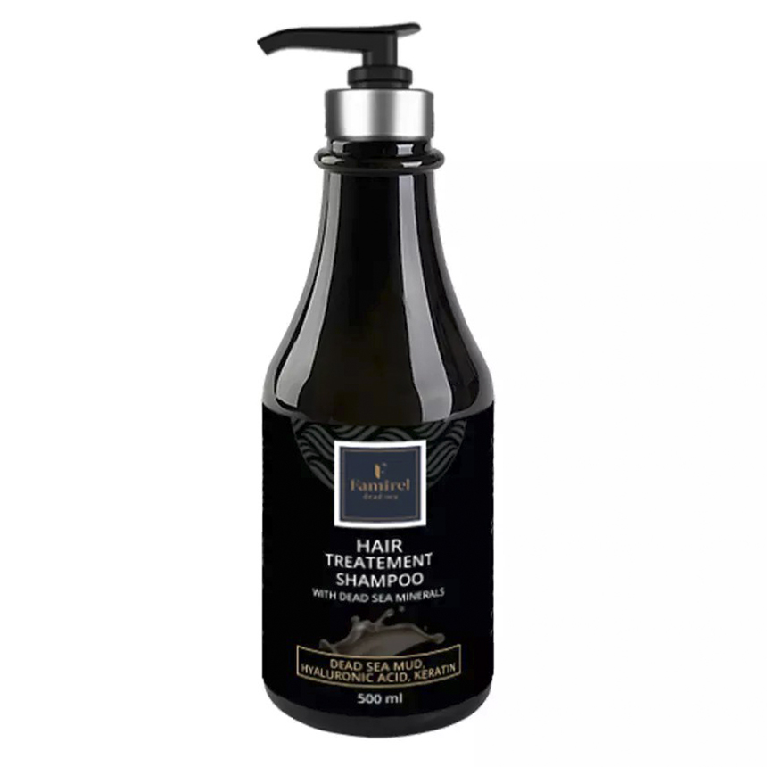 Famirel Dead Sea Mud & Mineral Shampoo – Šampūnas su Purvu, Mineralais, Keratinu ir Hialuronu (500 ml)