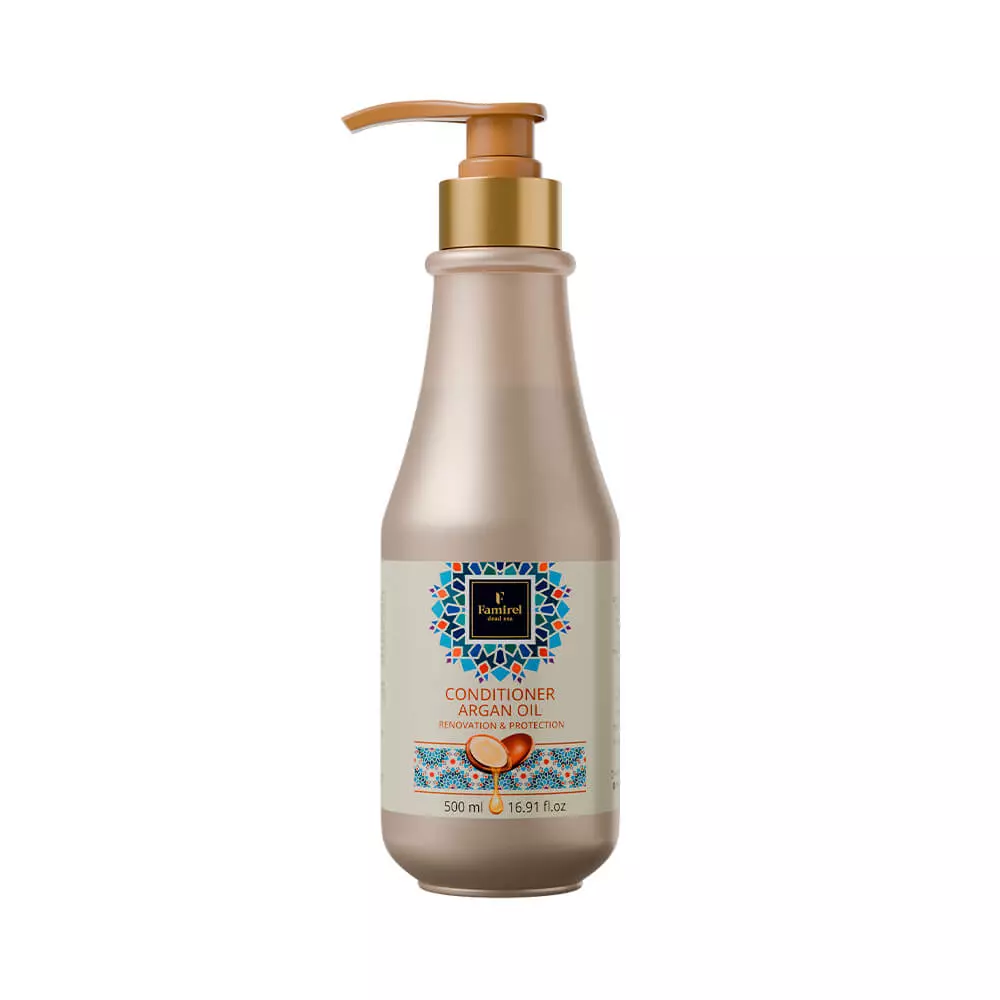Famirel Argan Oil plaukų kondicionierius – atkuriantis ir apsaugantis, 500 ml