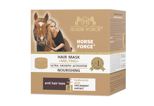 LOŠADINAJA SILA maitinanti plaukų kaukė su hialurono rūgštimi ir pipirų ekstraktu, 250 ml