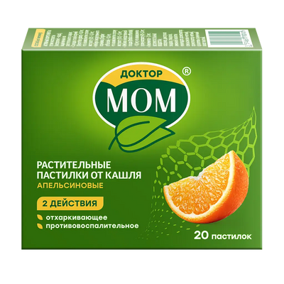 DOKTOR MOM pastilės nuo kosulio, 20 pastilių