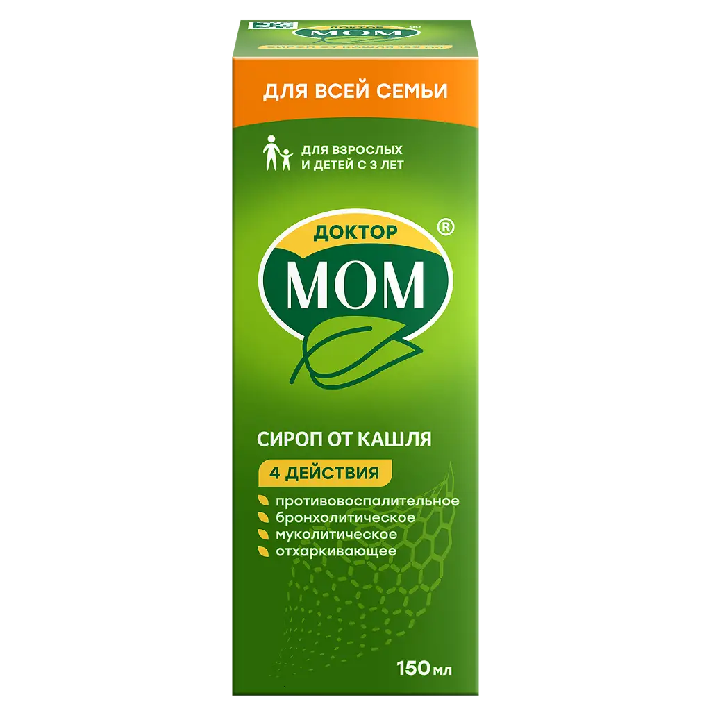 DOKTOR MOM sirupas nuo kosulio, 150 ml
