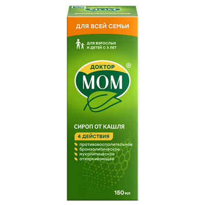 DOKTOR MOM sirupas nuo kosulio, 150 ml