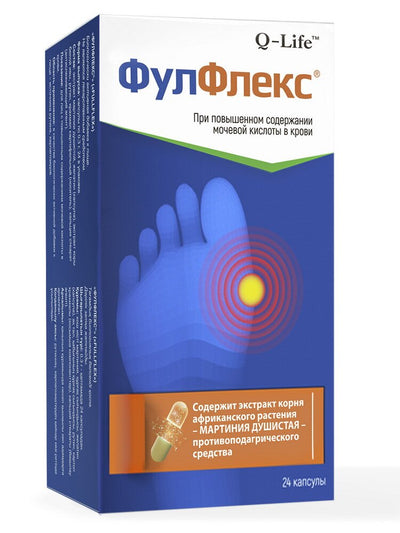 FULFLEKS maisto papildas nuo podagros, 24 kapsulės