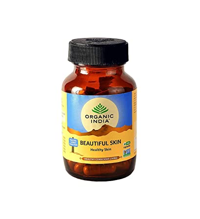 Maisto papildas Odos sveikatai Beautiful Skin Organic India , 60 kapsulių kaina