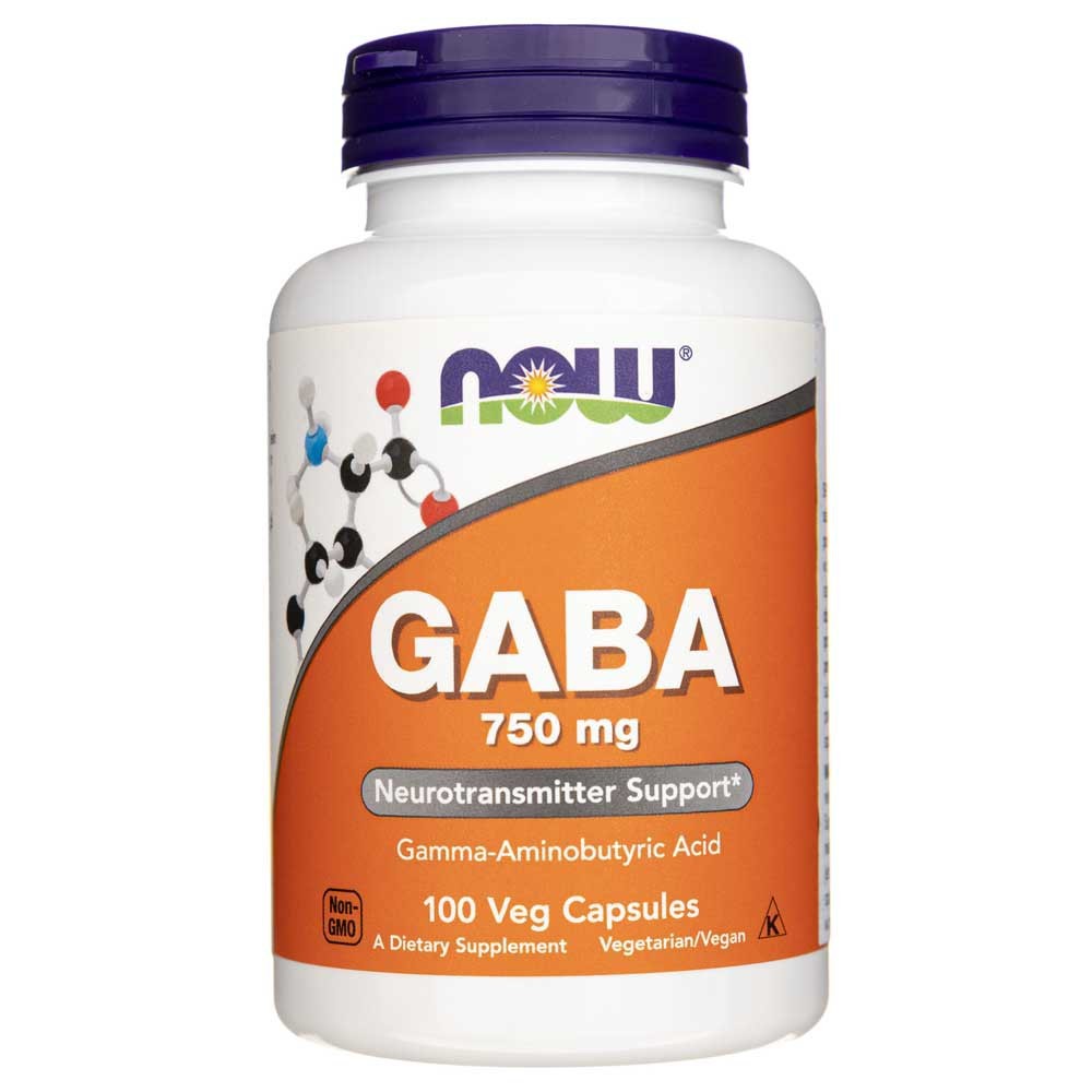 Now Foods GABA 750 mg - 100 kapsulių