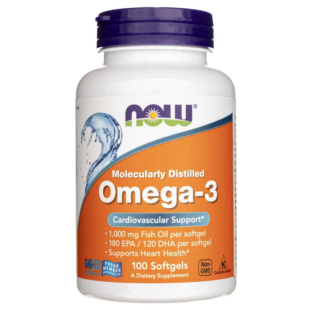 Now Foods Omega-3, 180 EPA / 120 DHA - 100 kapsulių