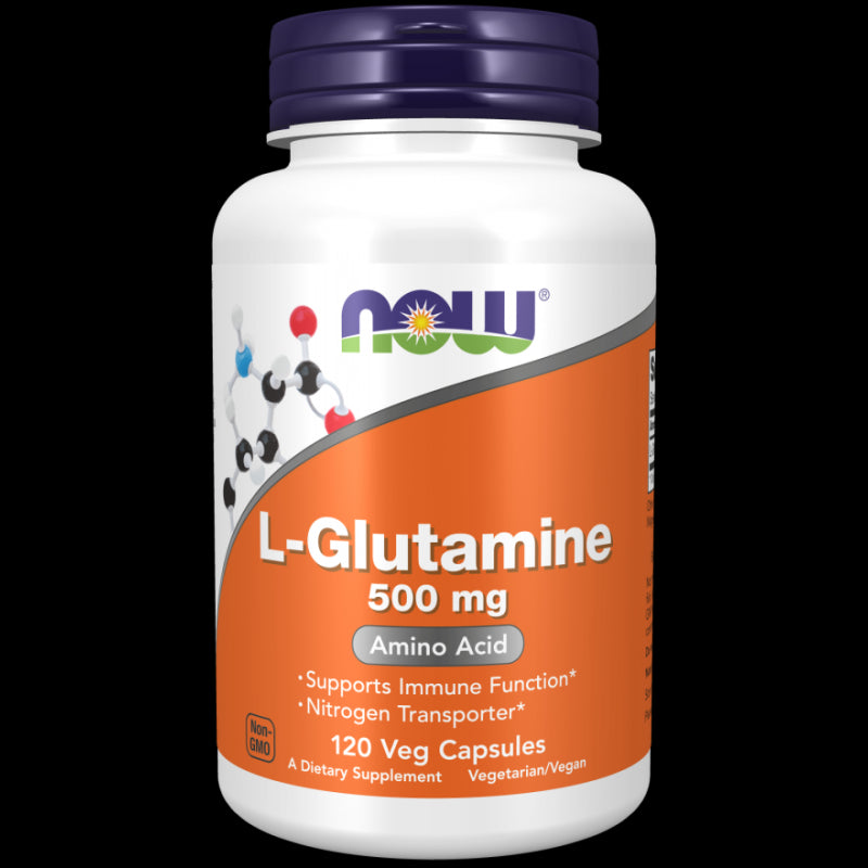 Now Foods L-glutaminas 500 mg - 120 kapsulių