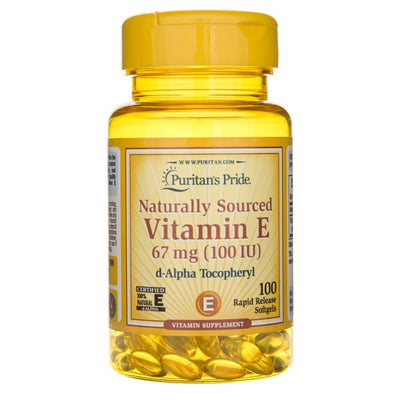 Puritan's Pride Vitaminas E-67 mg (100 TV) - 100 kapsulių