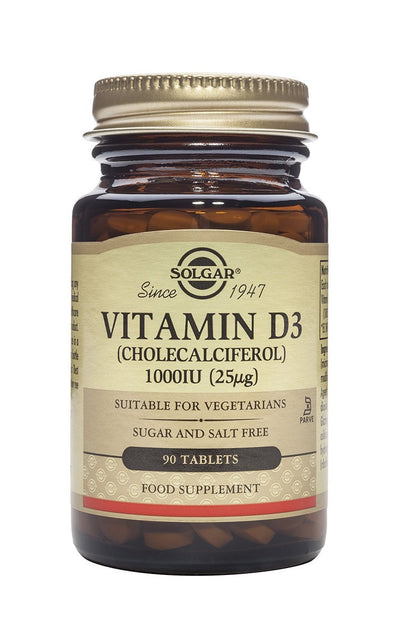Solgar vitaminas D3 1000 TV (25 µg) - 90 tablečių