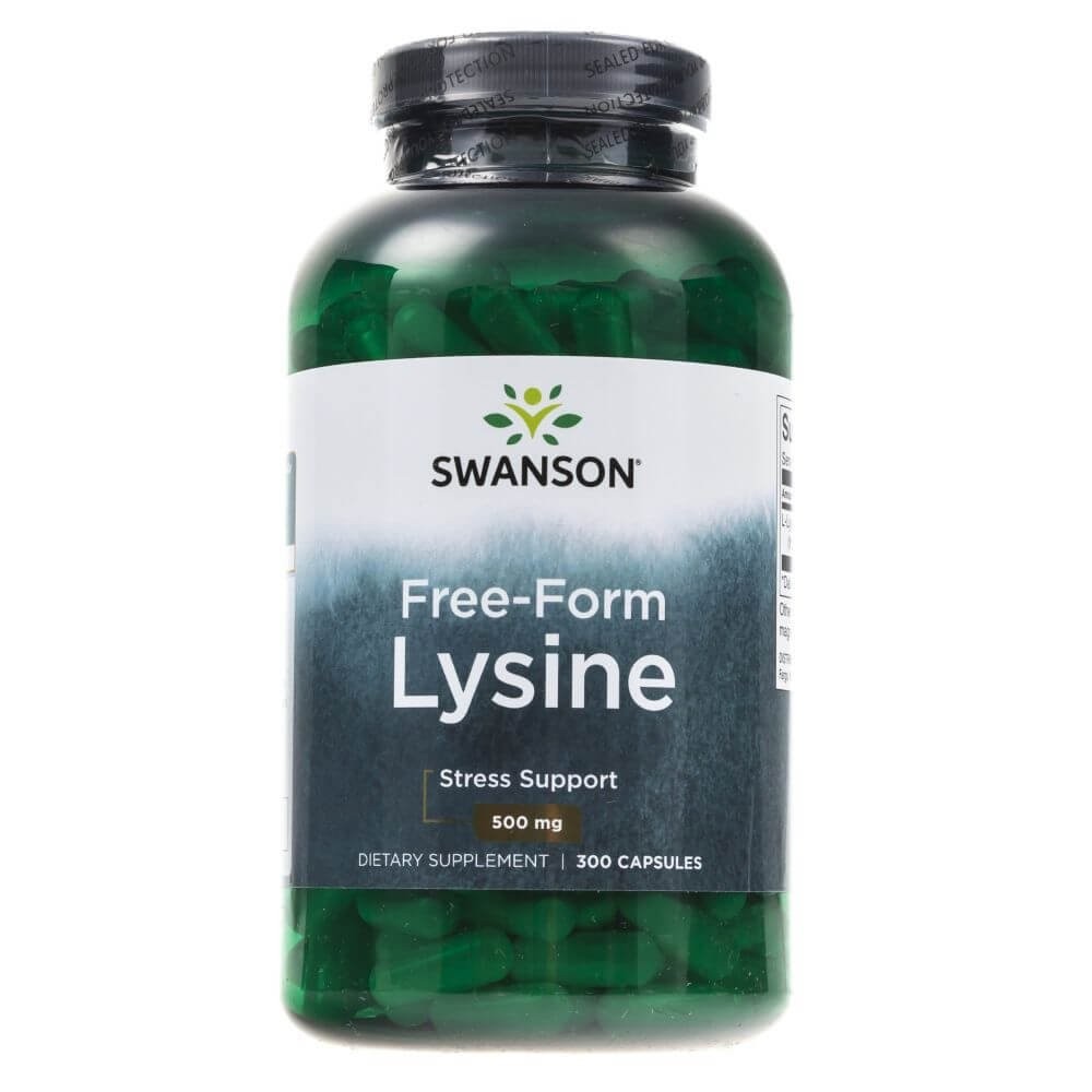 Swanson L-lizinas (L-lizinas) 500 mg - 300 kapsulių