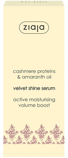 Ziaja, Cashmere Protein Amaranth Oil Velvet Shine Serum, 50 ml