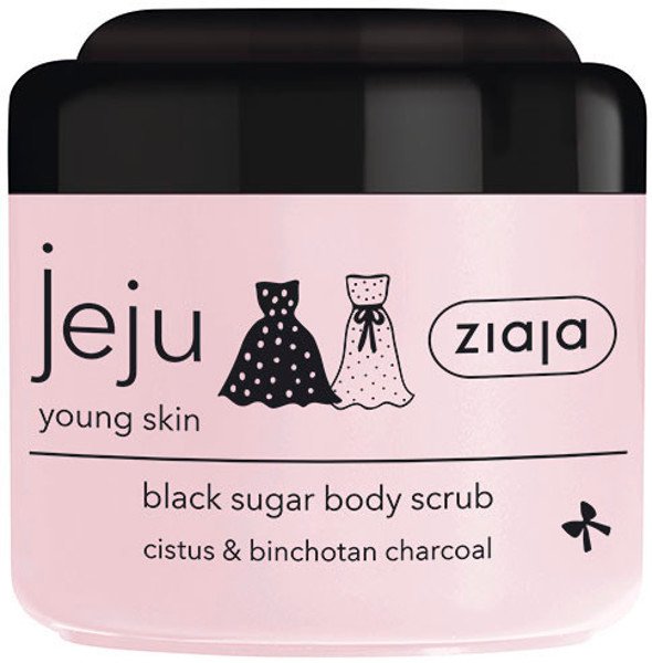 Ziaja Jeju Young Skin Körperpeeling mit schwarzem Zucker, 200 ml