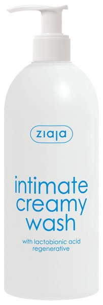 ZIAJA Intimhygiene-Cremereiniger mit Laktobionsäure (mit Spender), 500 ml