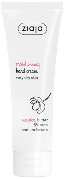 Ziaja feuchtigkeitsspendende Handcreme mit Ucuuba-Butter +5 %, UREA, 80 ml