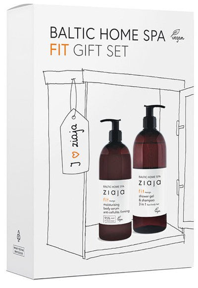 Ziaja Baltic Home SPA Geschenkset (Baltic Home Spa Fit Duschgel und Shampoo 3-1, 500 ml. + Baltic Home Spa Fit Anti-Cellulite-Shaping-Körperlotionöl 400 ml.)