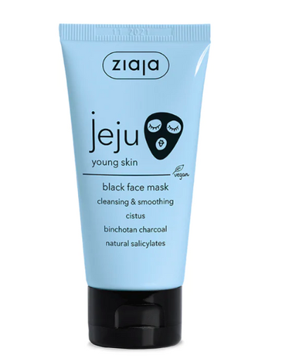 Ziaja Jeju Young Skin reinigende, glättende, schwarze Gesichtsmaske, 50 ml