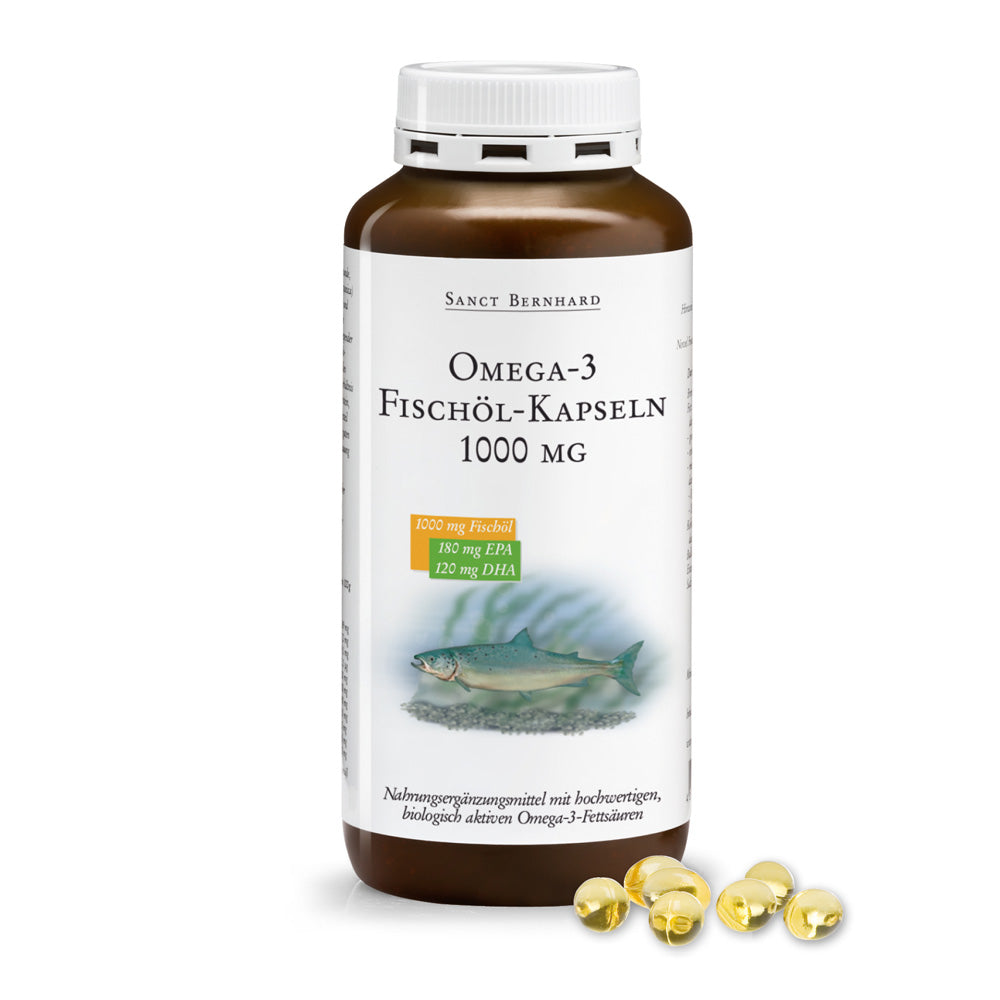 Sanct Bernhard Omega-3-Fischöl 1000 mg, 220 Kapseln