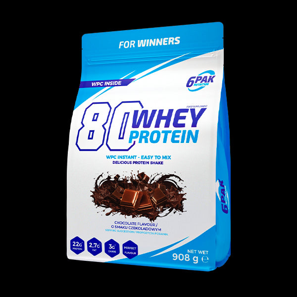 6PAK Protein 80 Whey Protein šokoladas - 908 g