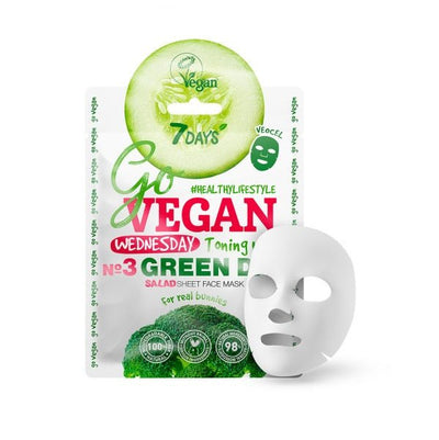 7DAYS GO VEGAN Lakstine veido kauke Treciadienis Green Day, 25 g kaina