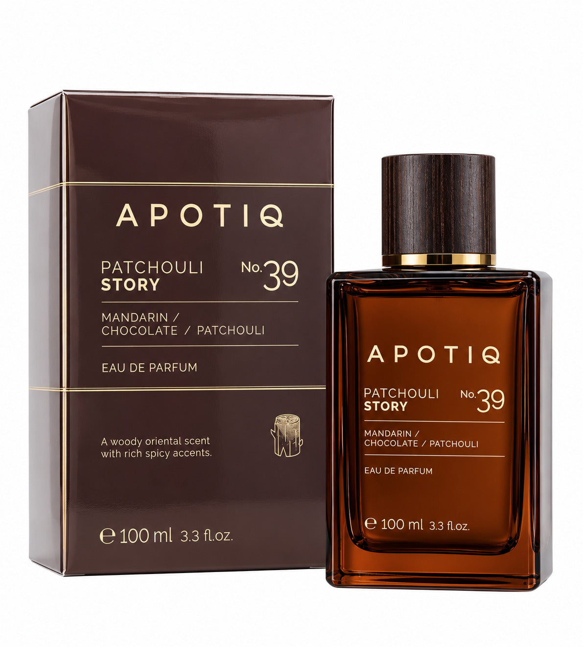 APOTIQ Patchouli Story No. 39 – rytietiški medienos aromato kvepalai, EDP, 100 ml