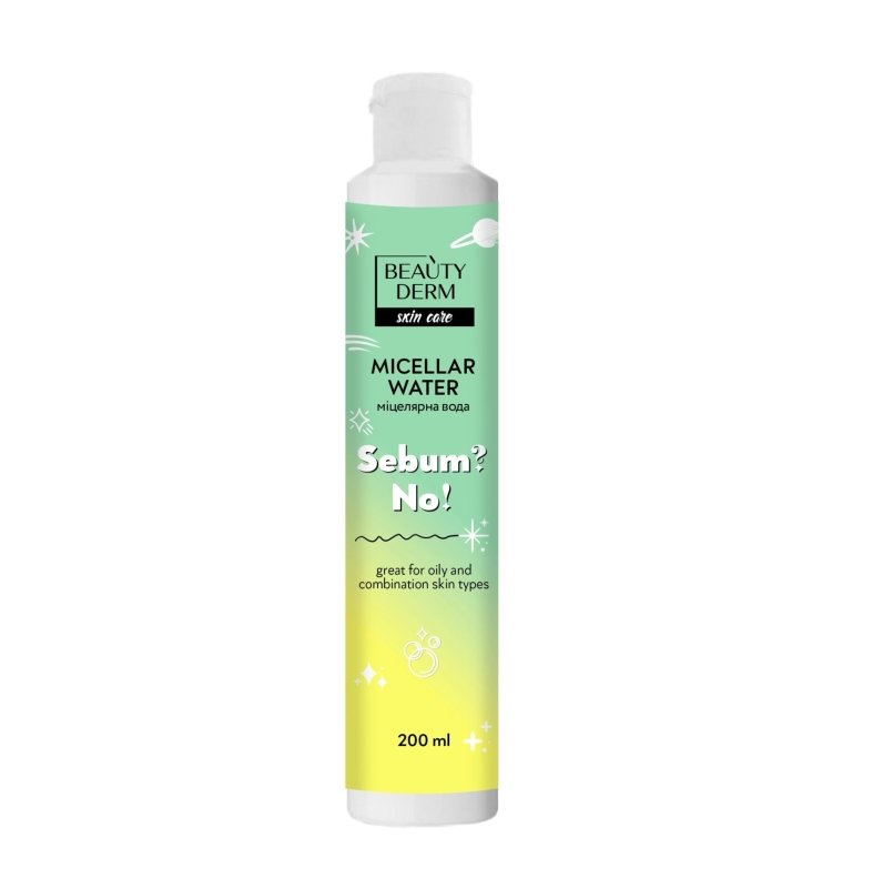 BEAUTYDERM Micelinis vanduo makiazo salinimui Sebum?No!, 200ml kaina