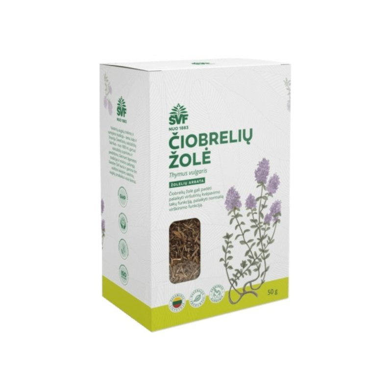 Čiobrelių žolė, Žolelių arbata, 50g kaina