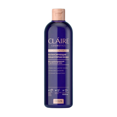 CLAIRE Collagen Active Pro Balancing micelinis vanduo misriai ir probleminei odai, 400 ml kaina