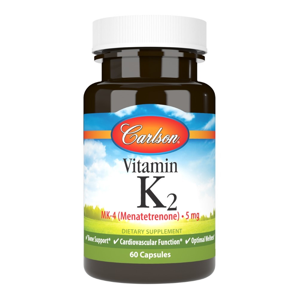 Carlson Labs vitaminas K2 (MK-4) 5 mg - 60 kapsulių