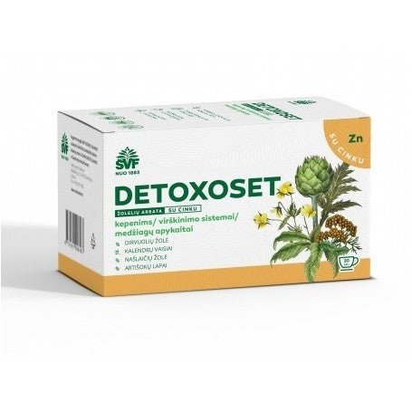 Detoxoset, Žolelių arbata, 20 vnt kaina