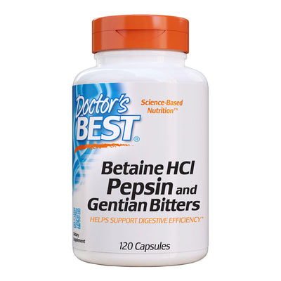 Doctors Best Betain HCI Pepsin &amp; Gentian Bitters, 120 Kapseln