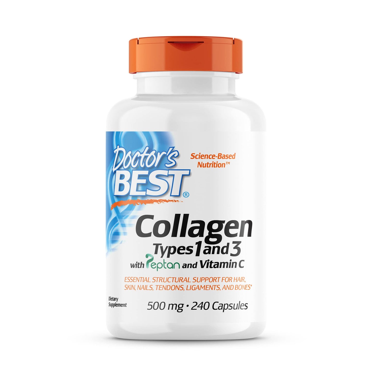 Doctor's Best Collagen Typ 1 und 3 mit Peptan 1000 mg, 180 Tabletten