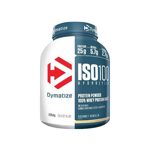 Dymatize ISO 100 hidrolizuotų išrūgų baltymų izoliatas, gurmaniška vanilė - 2264 g