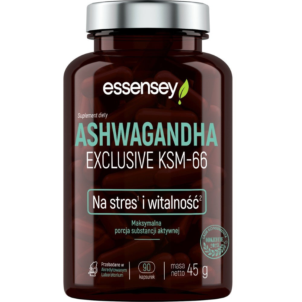 Essensey Ashwagandha Exclusive KSM-66 200 mg - 90 kapsulių