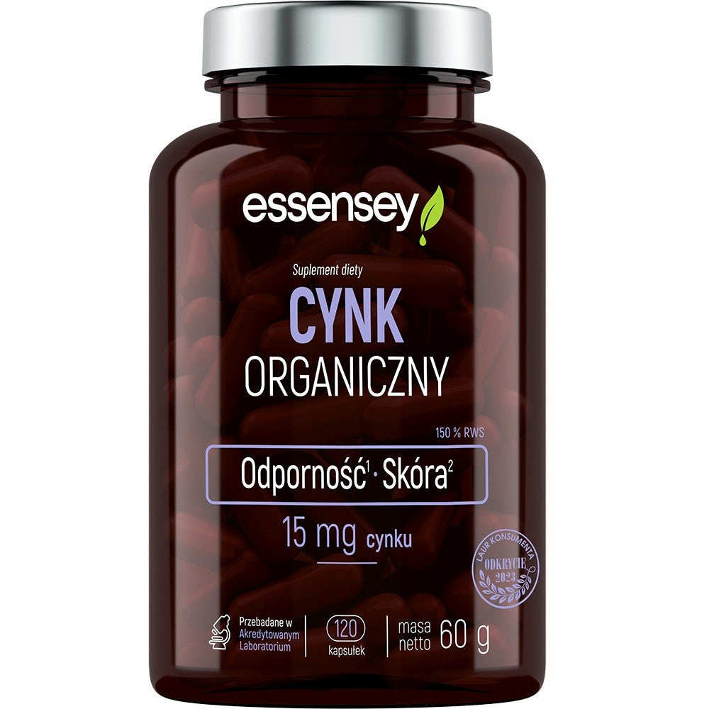 Essensey Organic cinkas - 120 kapsulių