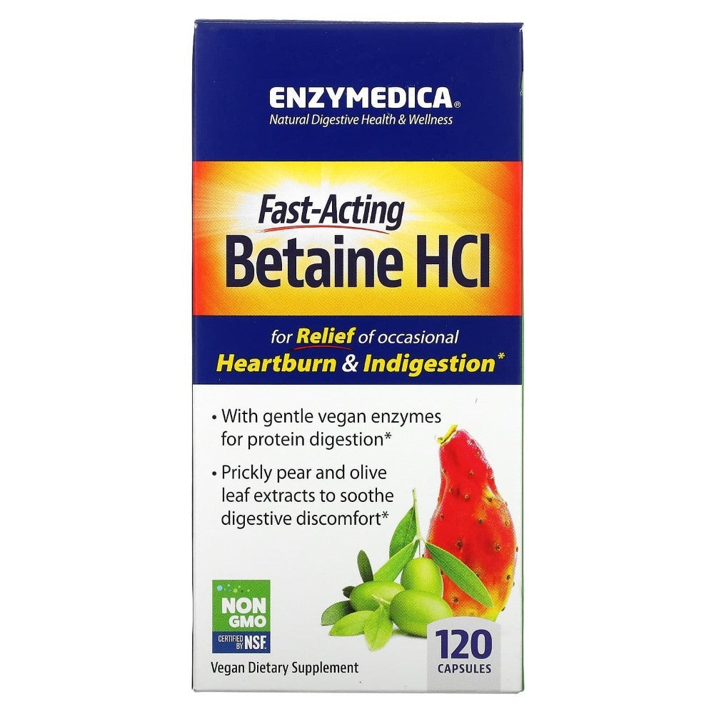 Enzymedica Betaine HCl - 120 kapsulių