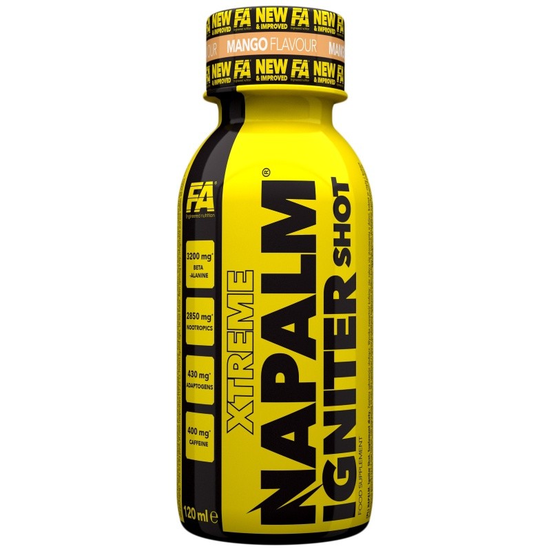 Fitness Authority Napalm Igniter Shot mangas prieš treniruotę - 120 ml