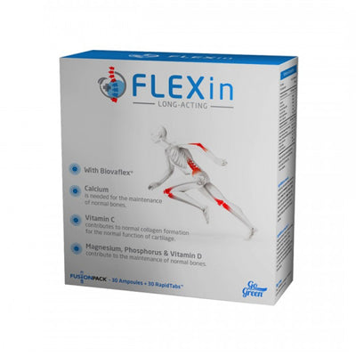 FLEXIN LONG ACTING für Gelenke, Knorpel und Knochen, 30 Ampullen und Tabletten