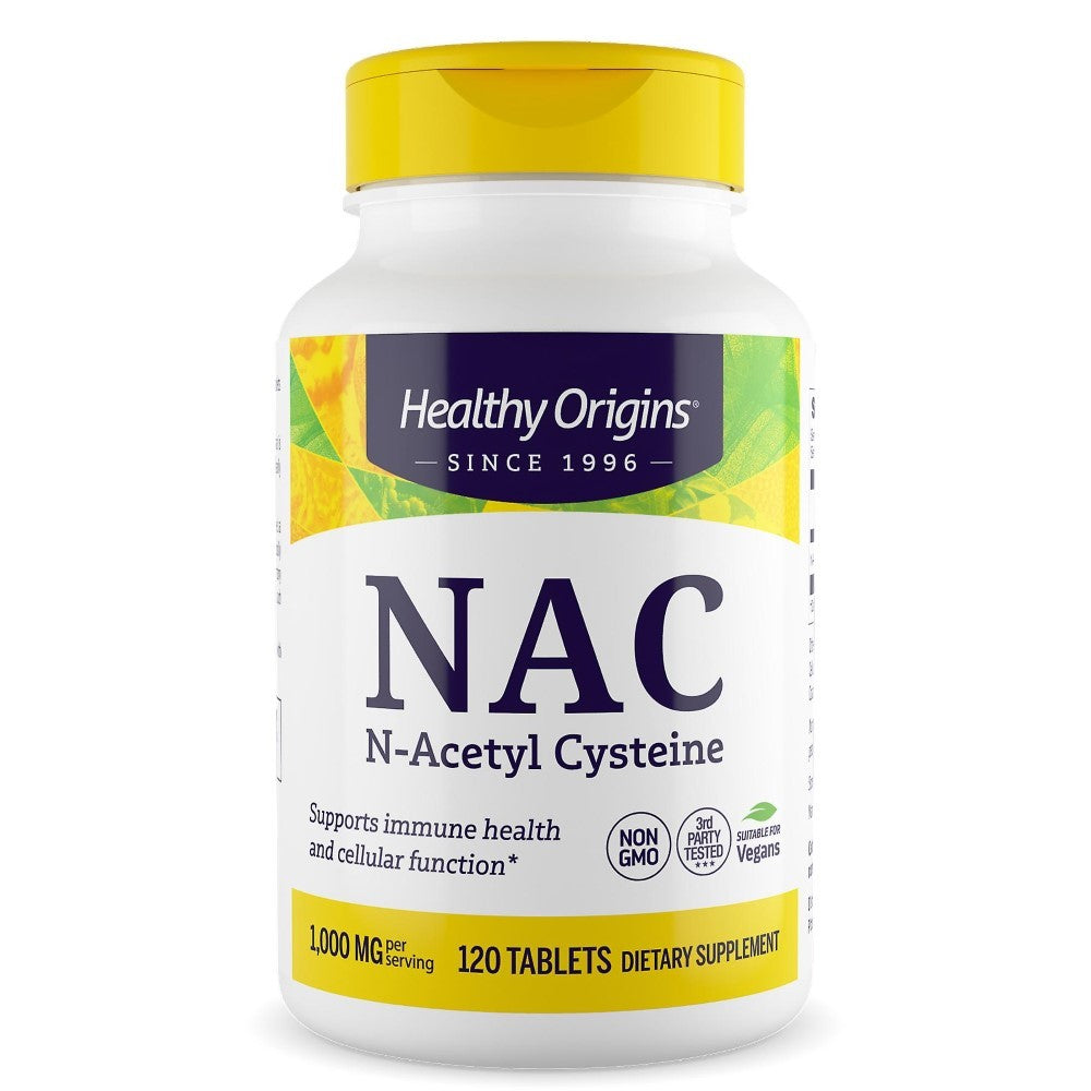 Healthy Origins NAC (N-acetilcisteinas) 1000 mg - 120 tablečių