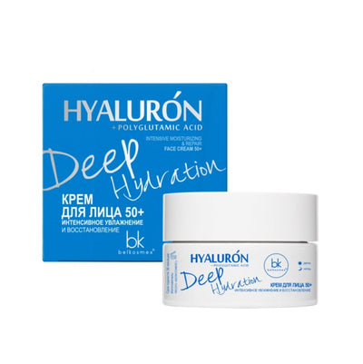 HYALURON Deep Hydration Veido kremas 50+ Intensyvus drekinimas ir jauninimas, 48 g kaina