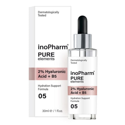 INOPHARM, veido serumas su 2% hialurono rūgštimi + vitaminu B5, 30 ml kaina