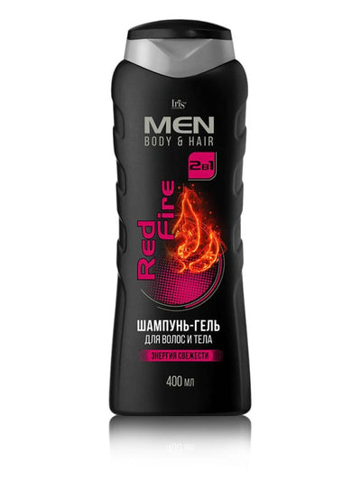 IRIS COSMETIC MEN Sampunas-gelis plaukams ir kunui Red Fire, 400 ml kaina