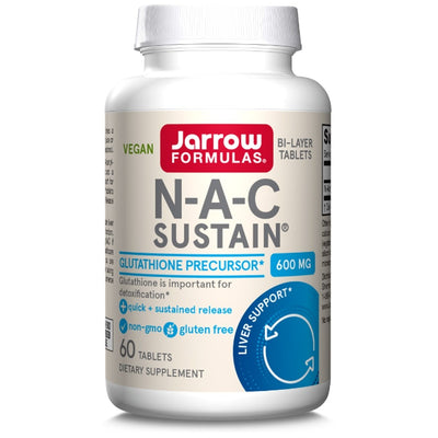 Jarrow Formulas NAC Sustain® (N-acetil-L-cisteinas) - 60 tablečių