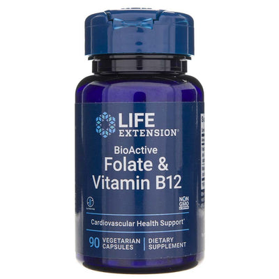 Life Extension BioActive folio rūgštis ir vitaminas B12 – 90 kapsulių