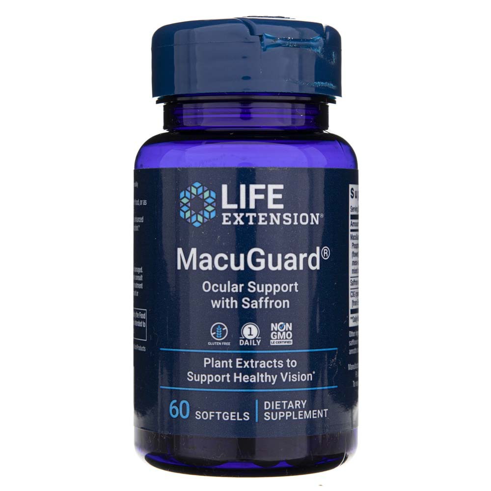 Life Extension MacuGuard® akių apsaugos priemonė su astaksantinu - 60 kapsulių