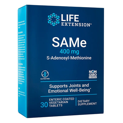 Life Extension SAMe S-adenozil-metioninas 400 mg - 30 tablečių