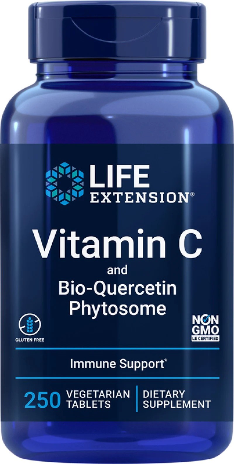 Life Extension Vitamin C ir Bio-Quercetin Phytosome - 250 tablečių