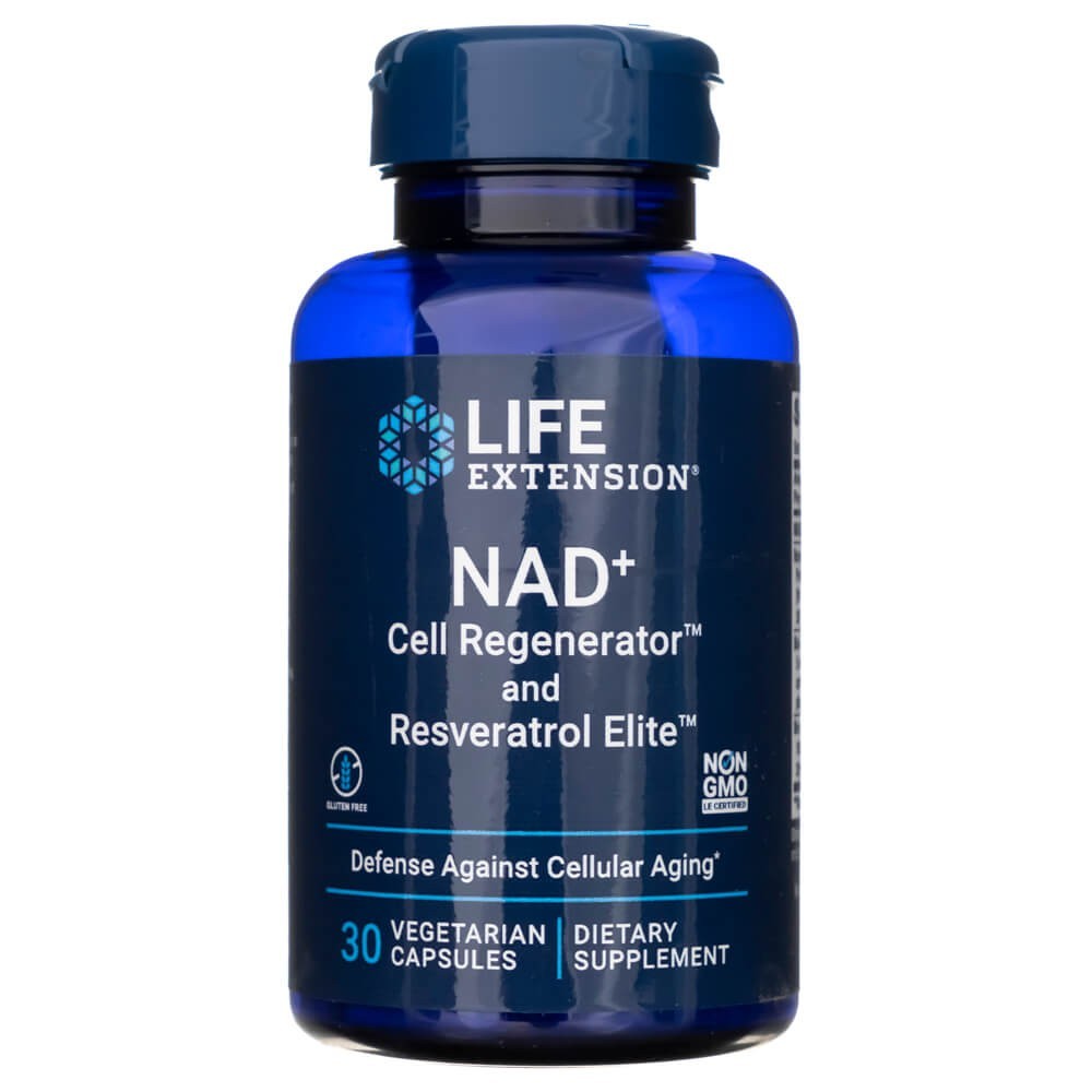 Life Extension NAD+ Cell Regenerator™ ir Resveratrol Elite™ 300 mg - 30 kapsulių