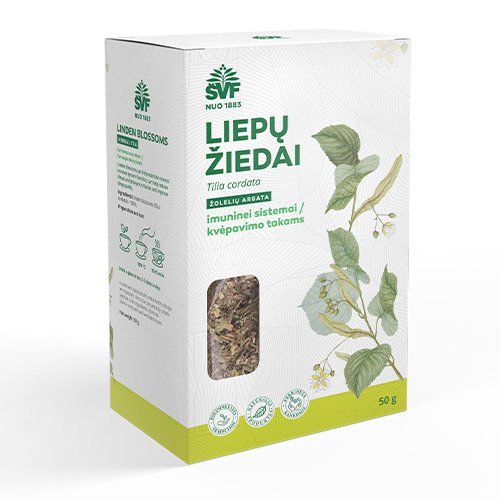 Liepų žiedai, Žolelių arbata, 50g kaina