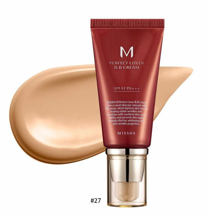 Missha M Perfect Cover B.B kremas SPF 42 PA+++ NO.27 Honey Beige - 50 ml