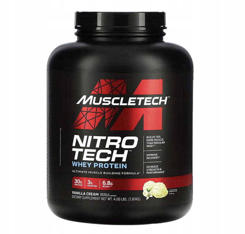 MuscleTech Nitro Tech Protein su vanilės skoniu - 1810 g